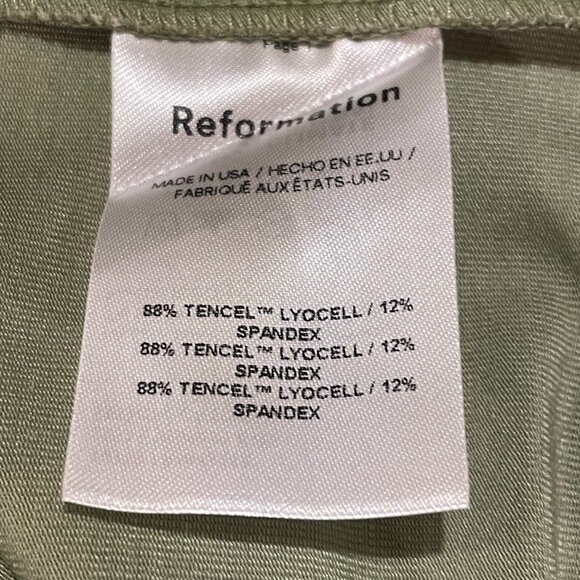 NWT REFORMATION "Sianna" Asymmetrical Sleeveless One Shoulder Tank Top Sage XL - Picture 4 of 5